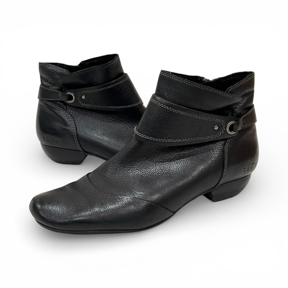 Taos Footwear Shoes - Taos Black Addition Leather Ankle Boot Size 9.5